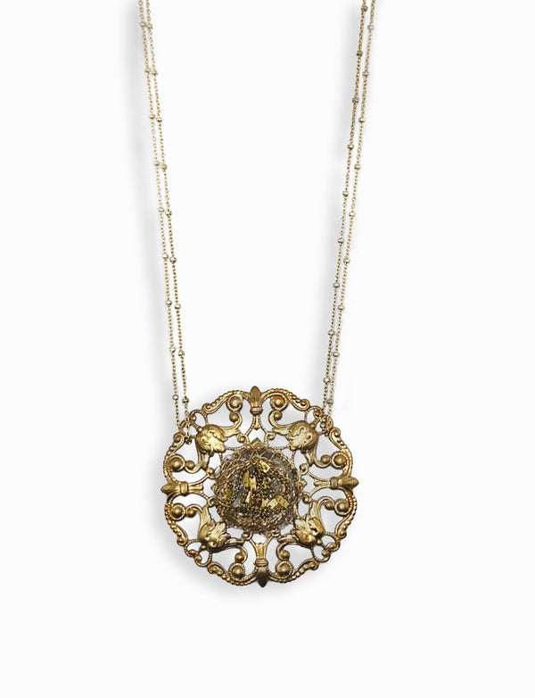18K Gold filled  necklace with Swarovski crystal