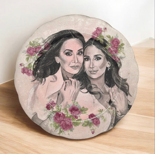 Cherished Forever-Custom Hand-Painted Portrait on Antique Ceramic Plate